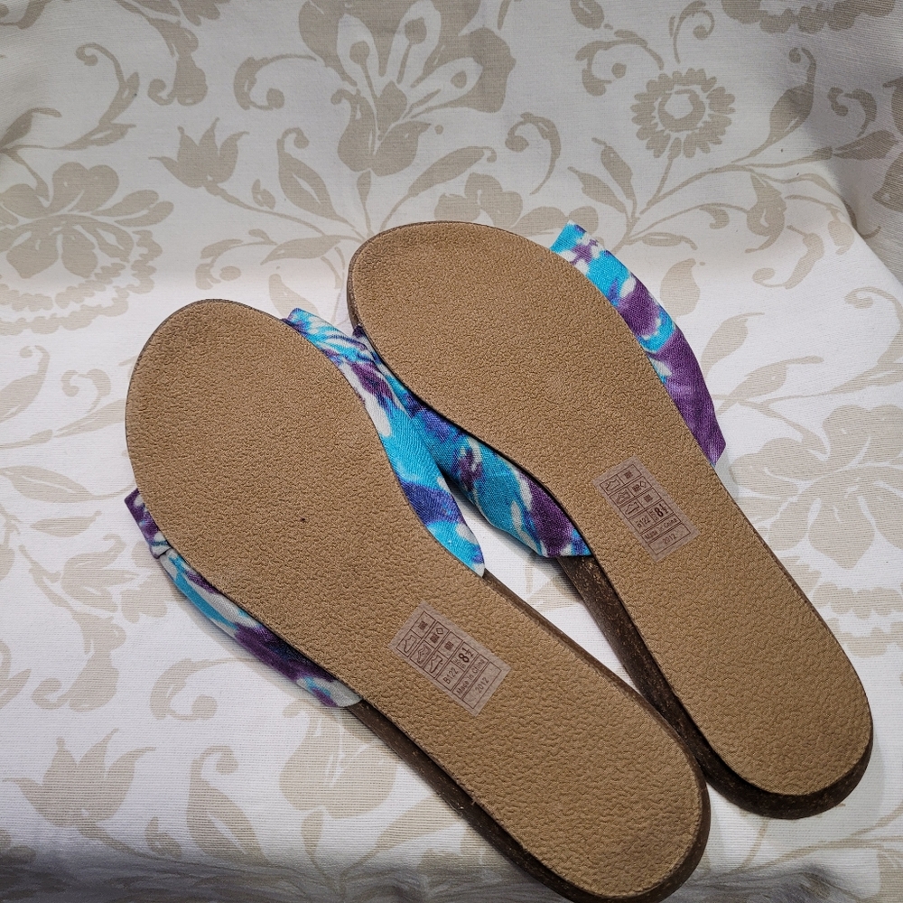 Blowfish Malibu Ginah Turq Dye Pop Slide Sandals Size 8.5 - Picture 5 of 6